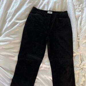 Loft black suede pants, size 4